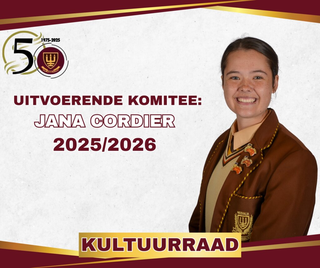 Jana Cordier Wesvalia Kultuurraad