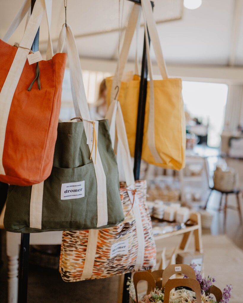 Handmade Christmas gifts on display at Die Dromers Mark Bona-Bona.